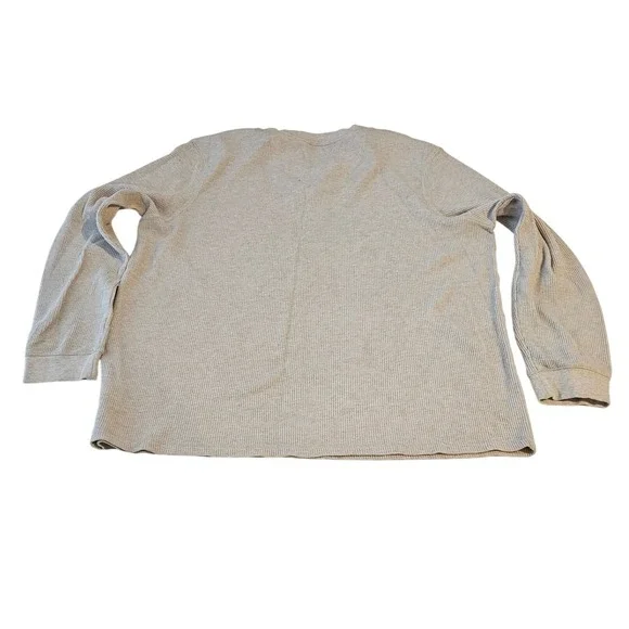 George Men's 2XL Thermal Burgundy Black Tan Waffle Knit Long Sleeve Shirts Lot 5 - Picture 7 of 7